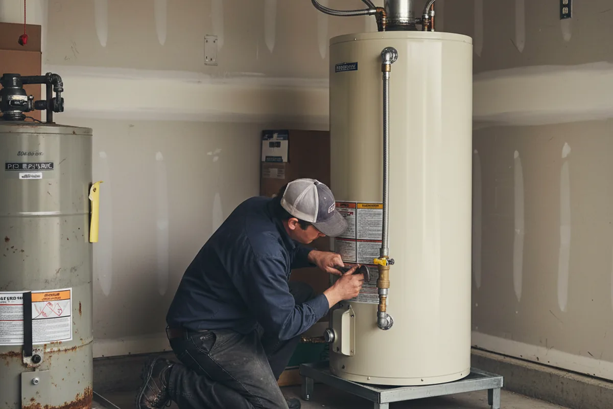 Water heater and shutoff valve replacement in Pipersville